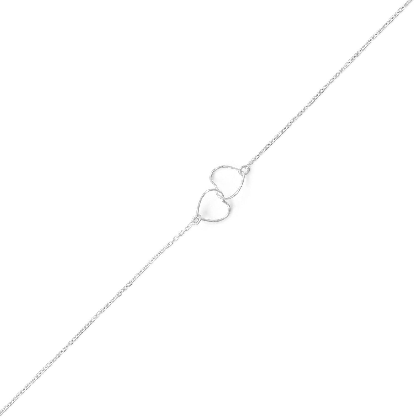 9"+1" Twisted Wire Hearts Anklet