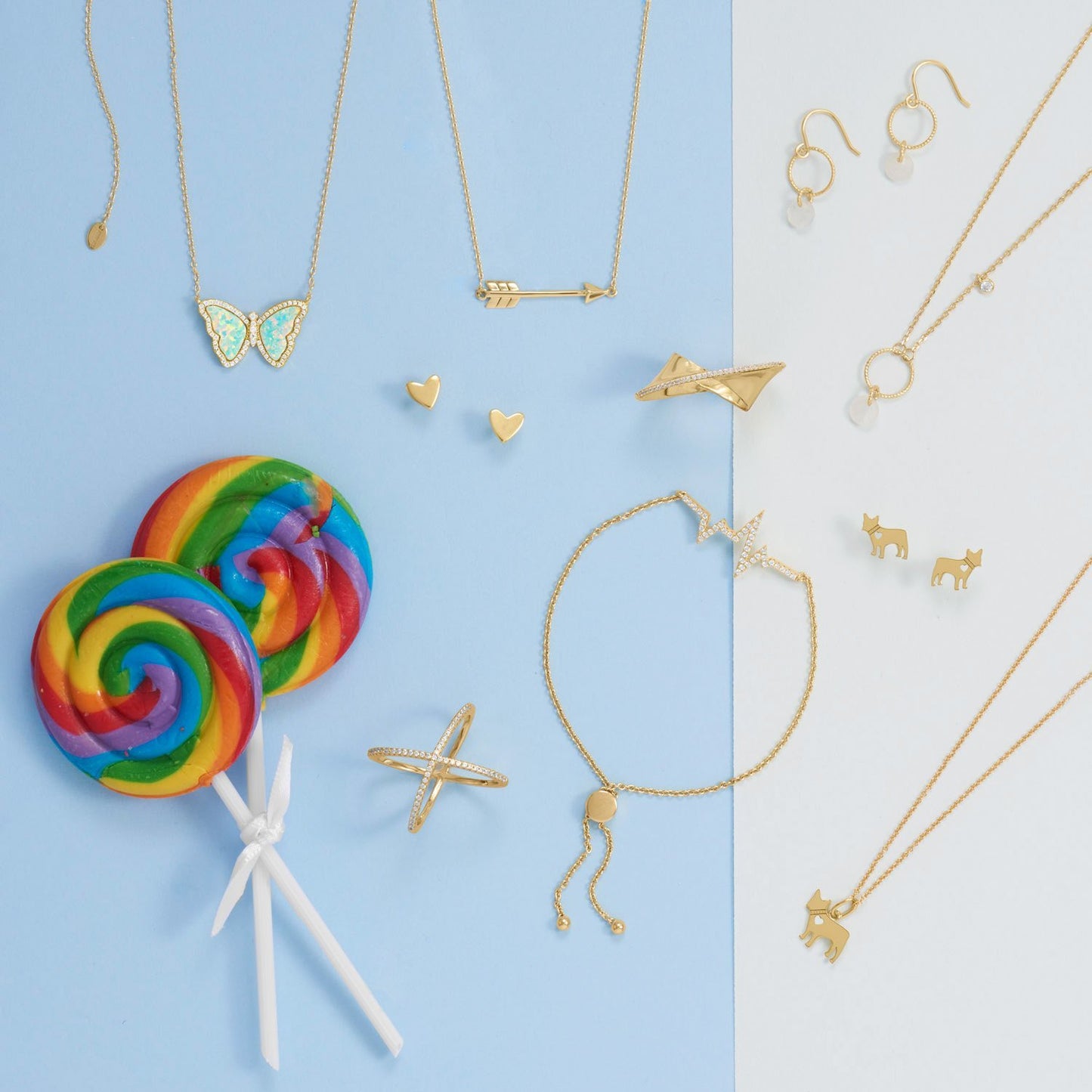 14 Karat Gold Plated Aim High Arrow Necklace