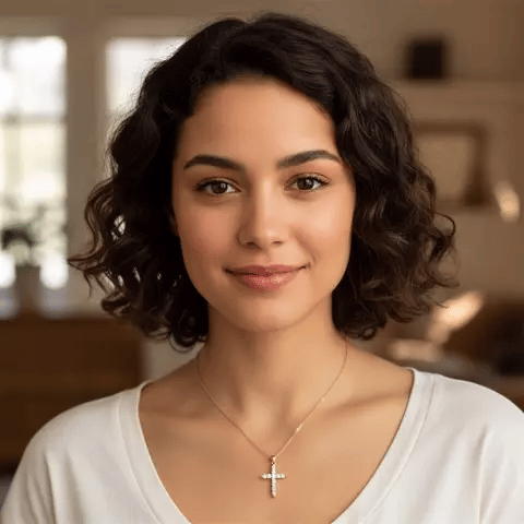 Cubic Zirconia Gold Cross