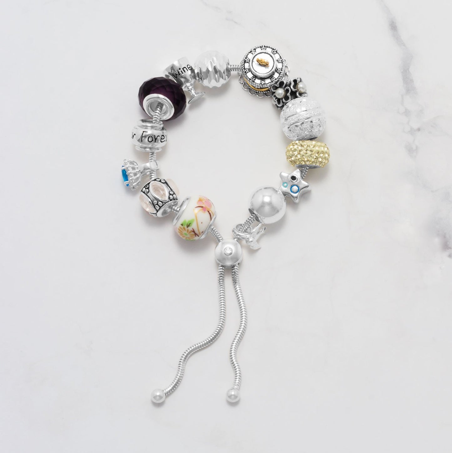 Adjustable Charm Capable Bolo Bracelet