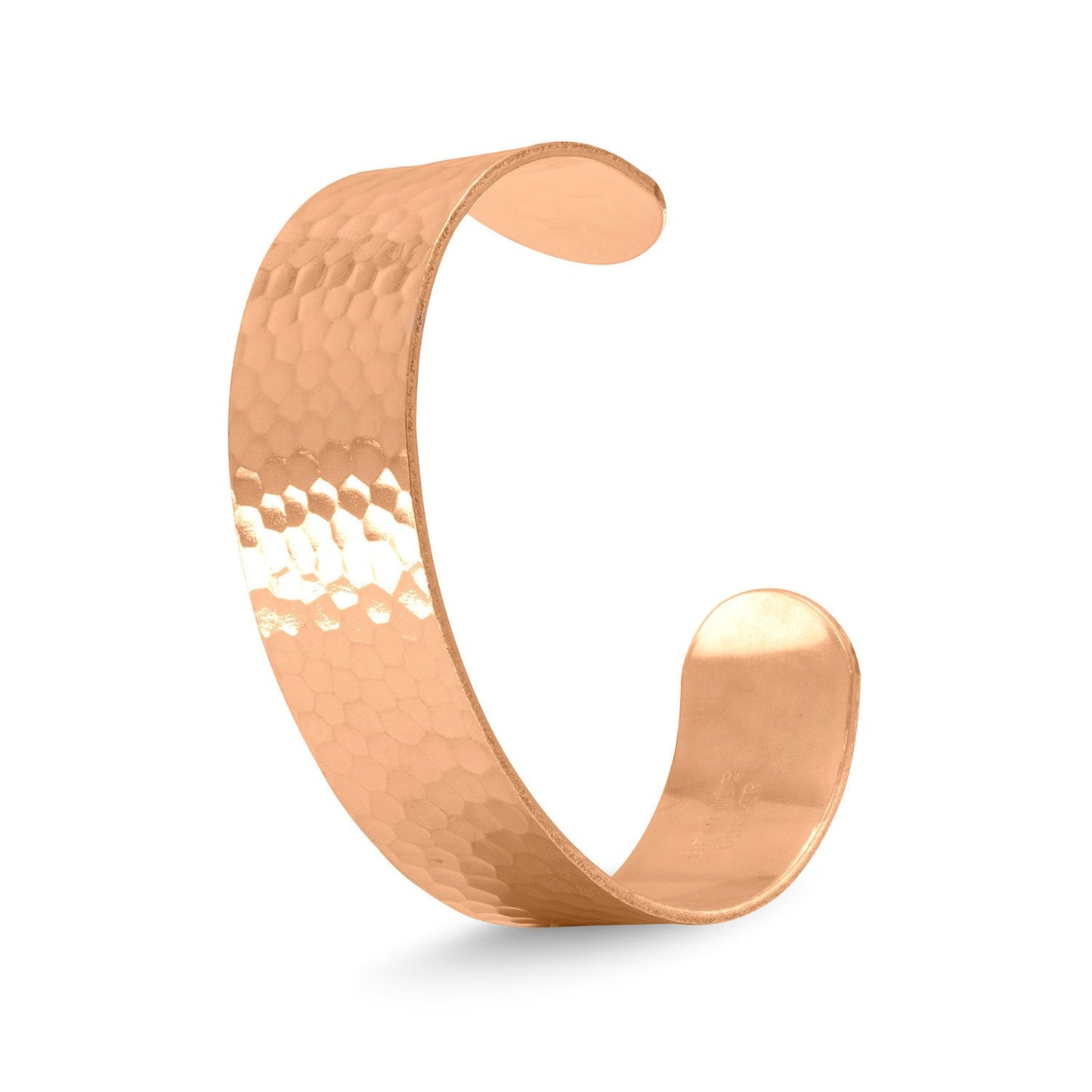 19mm Hammered Solid Copper Cuff Bracelet