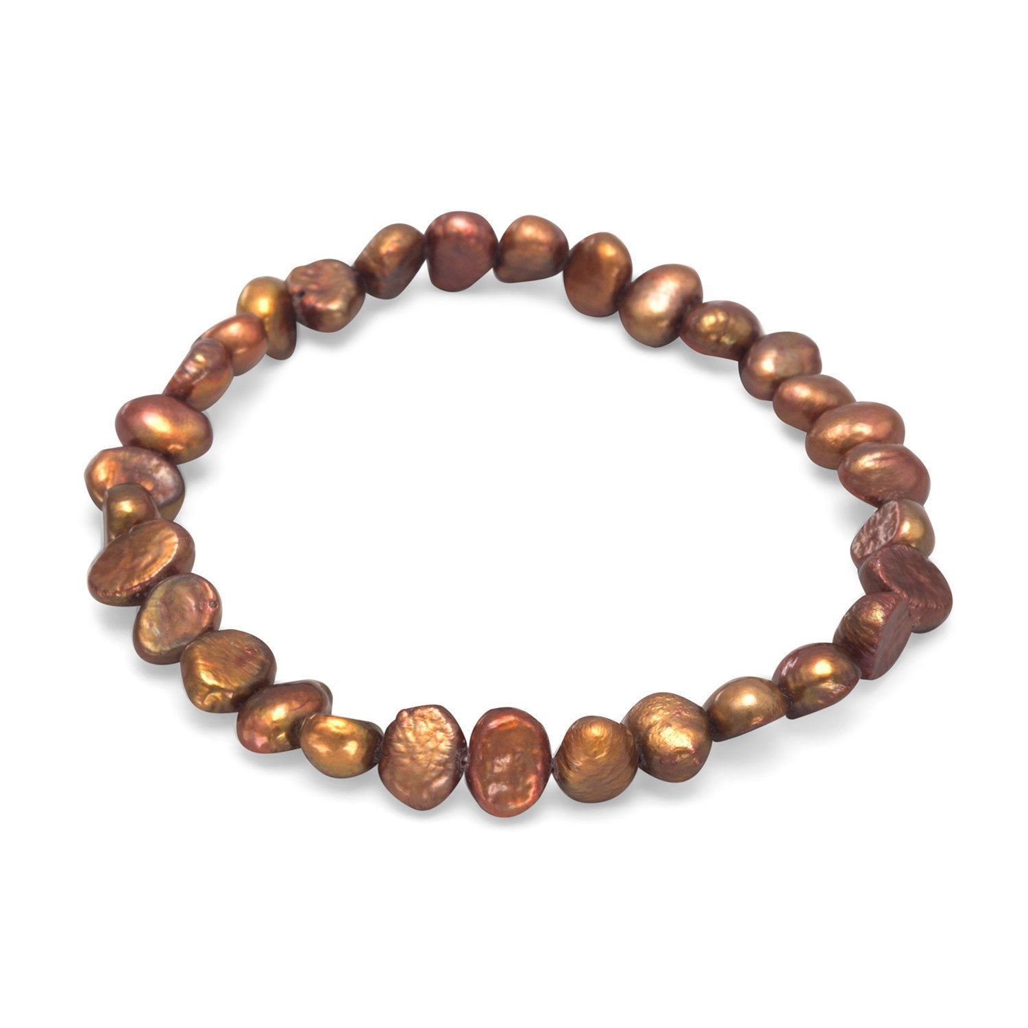 Bronze Cultured Freshwater Pearl Stretch Bracelet