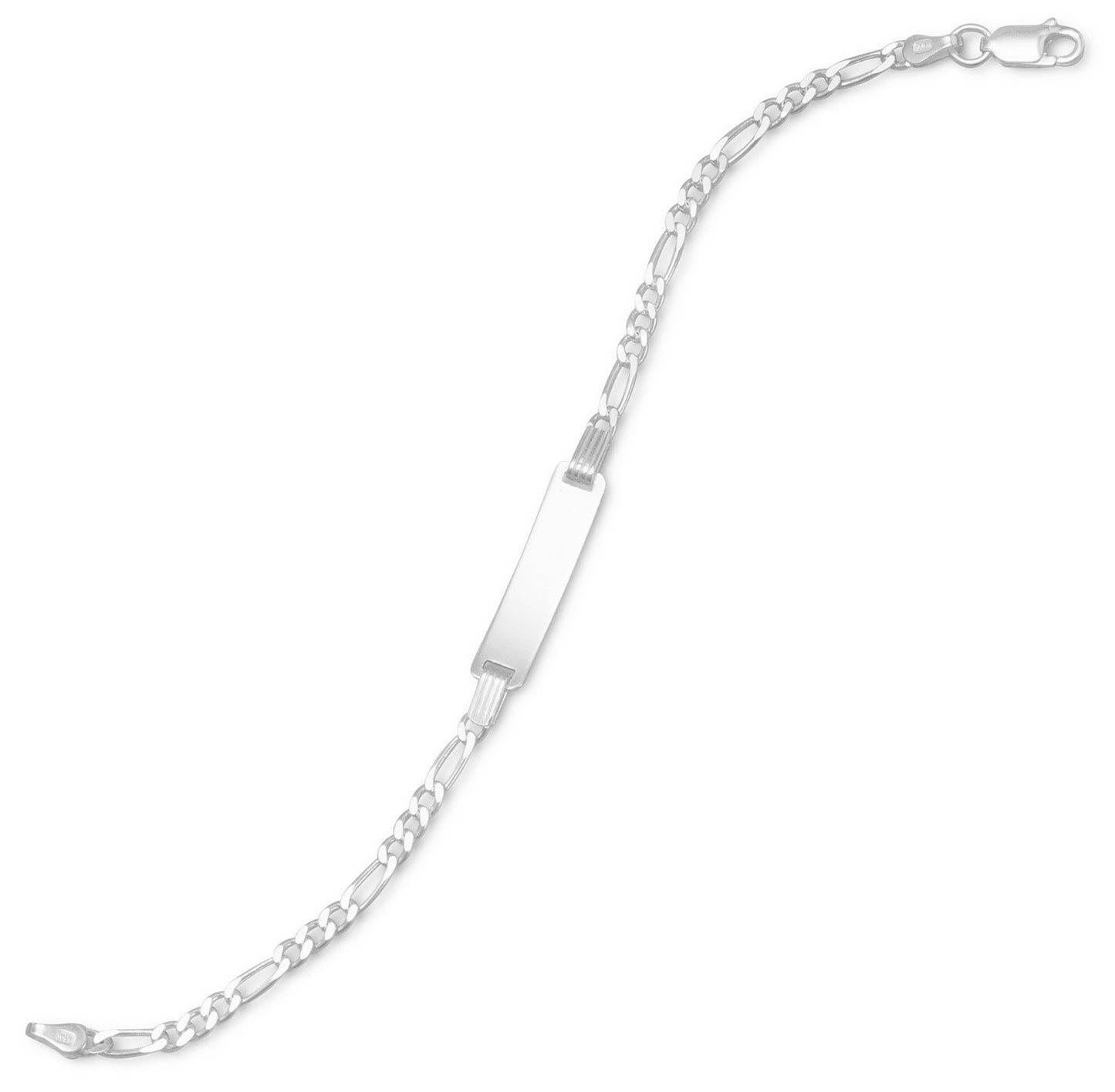 6" Figaro Chain ID Bracelet