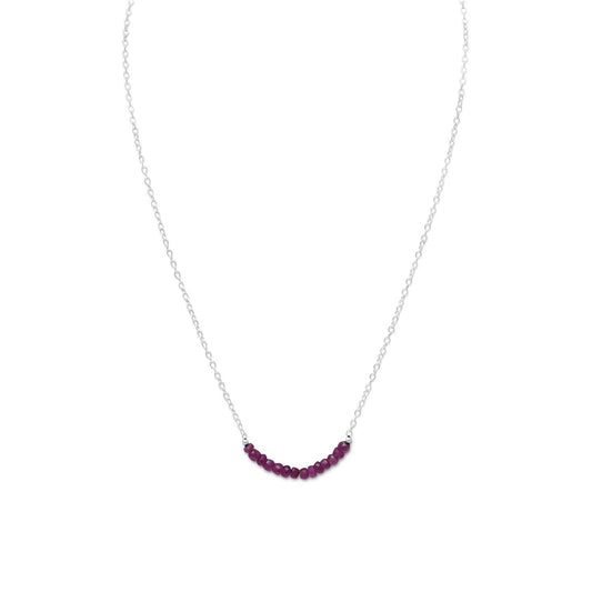 Faceted Corundum Bead Necklace - July Birthstone