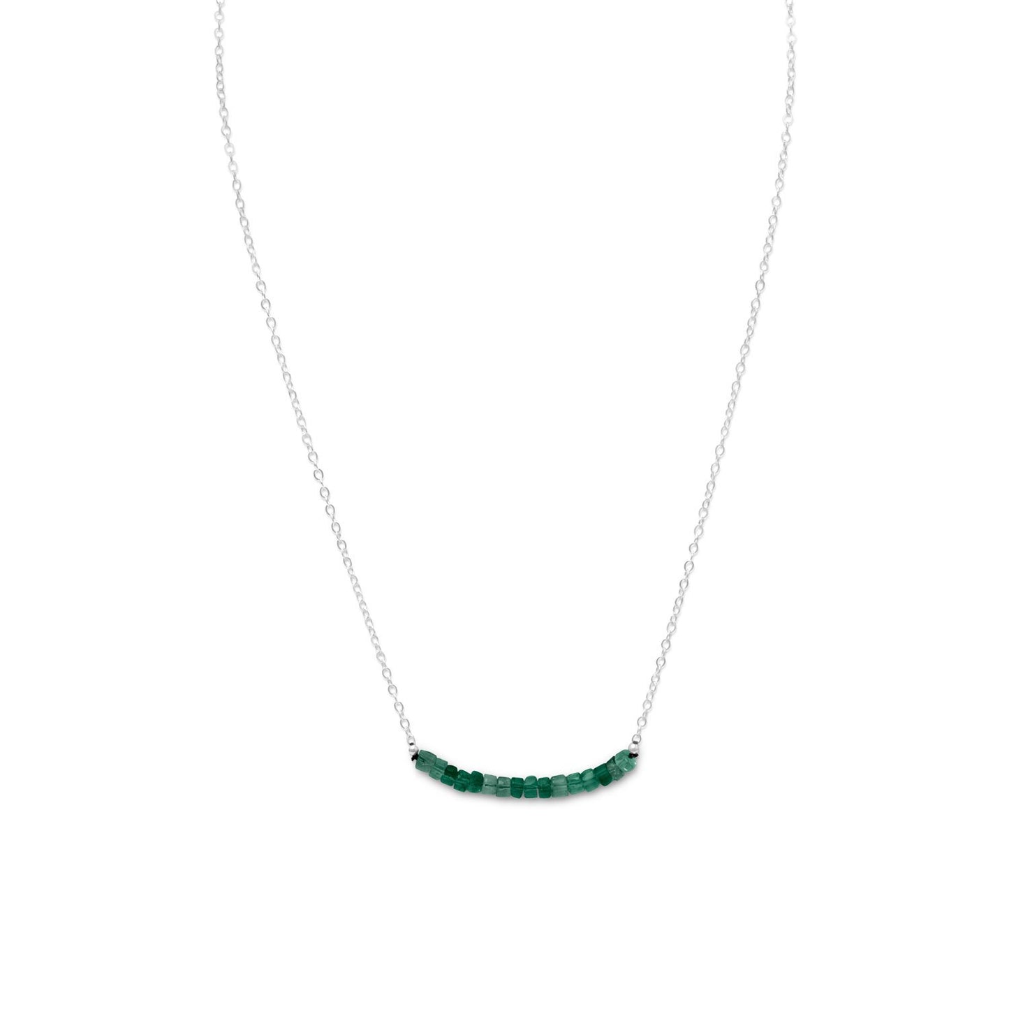 Faceted Beryl Bead Necklace - May Birthstone