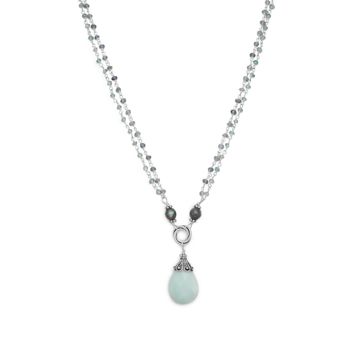 Baila Luna Mint Chocolate Drop Necklace