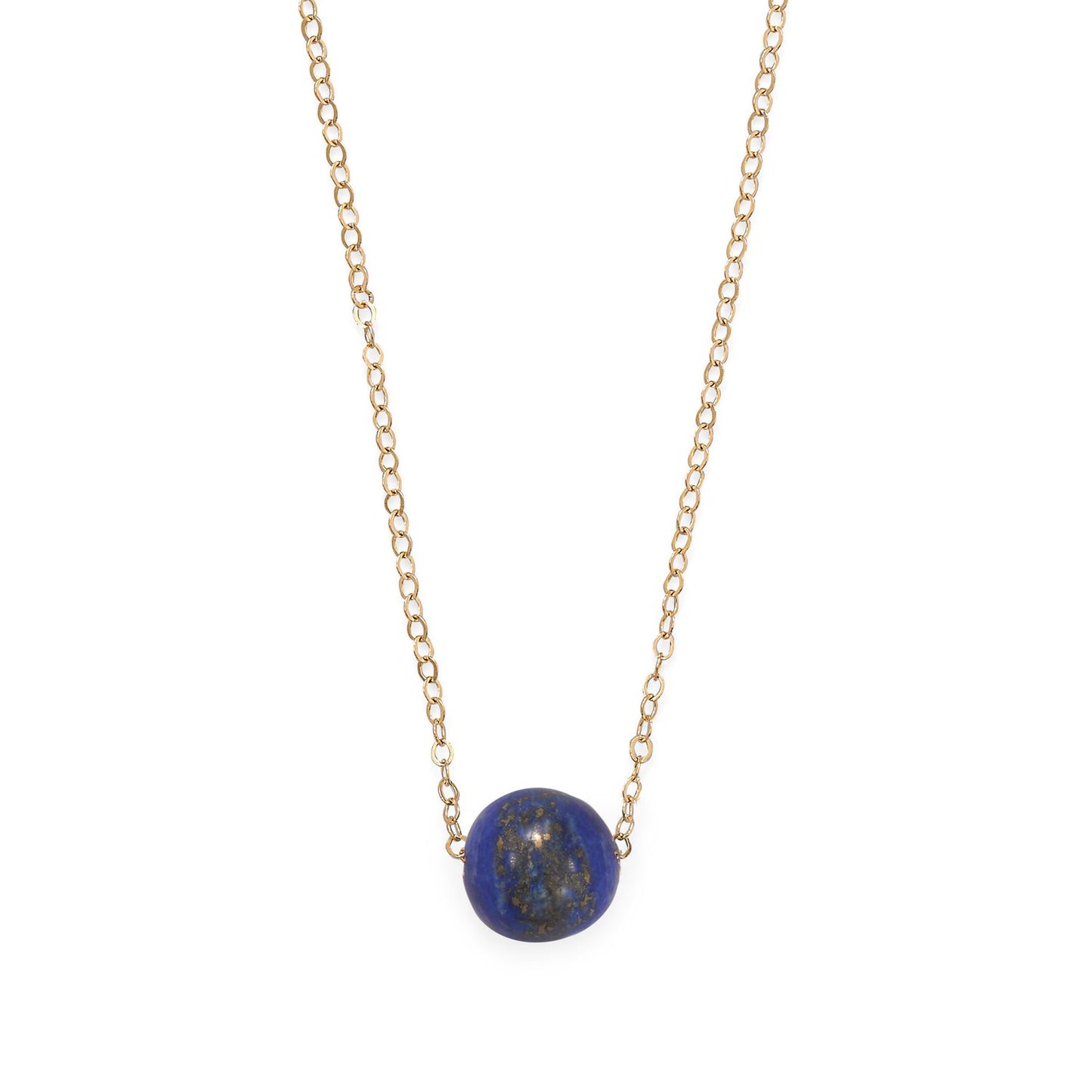 16" + 2" Gold Filled Lapis Necklace