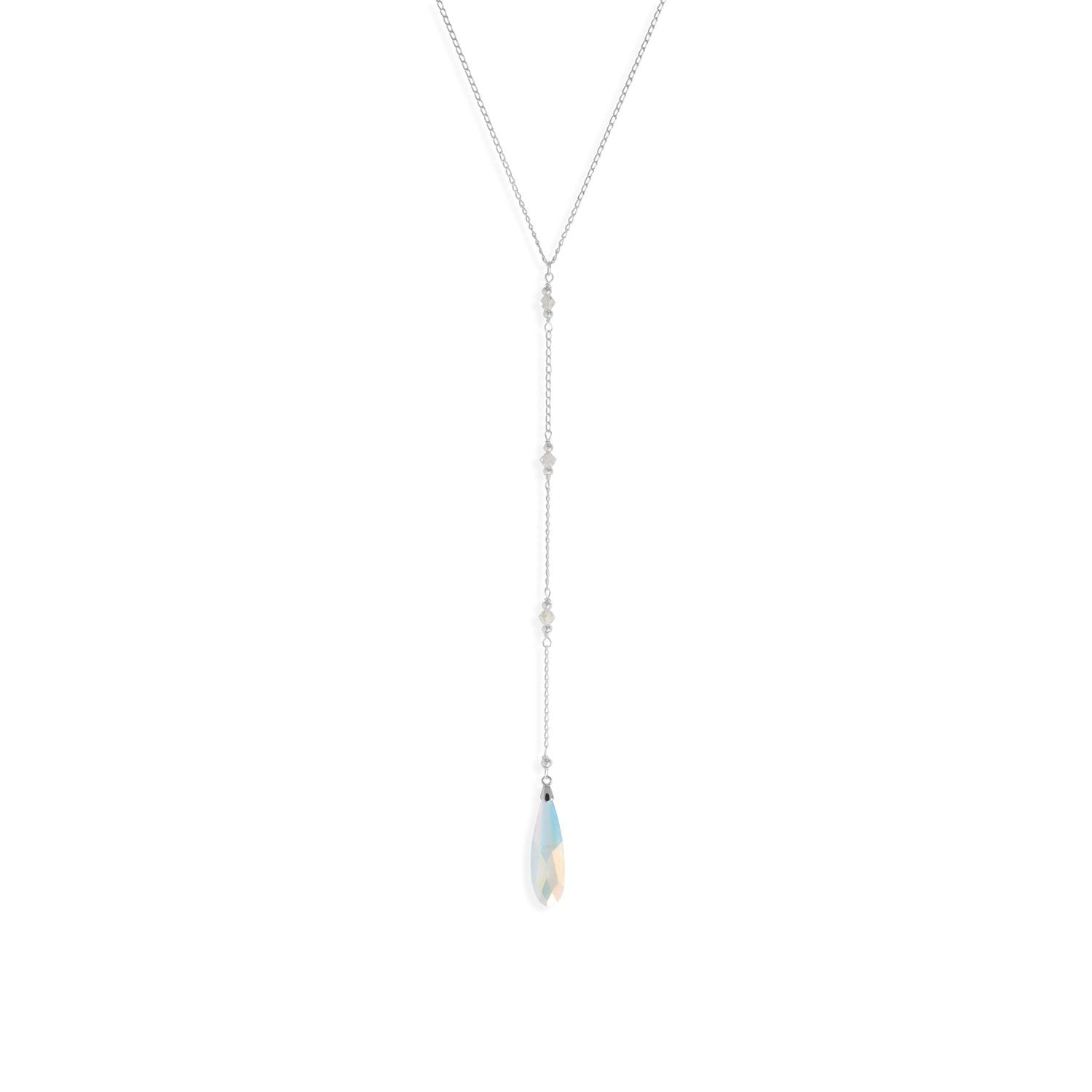 15"+4" Long Swarovski Crystal Y Necklace