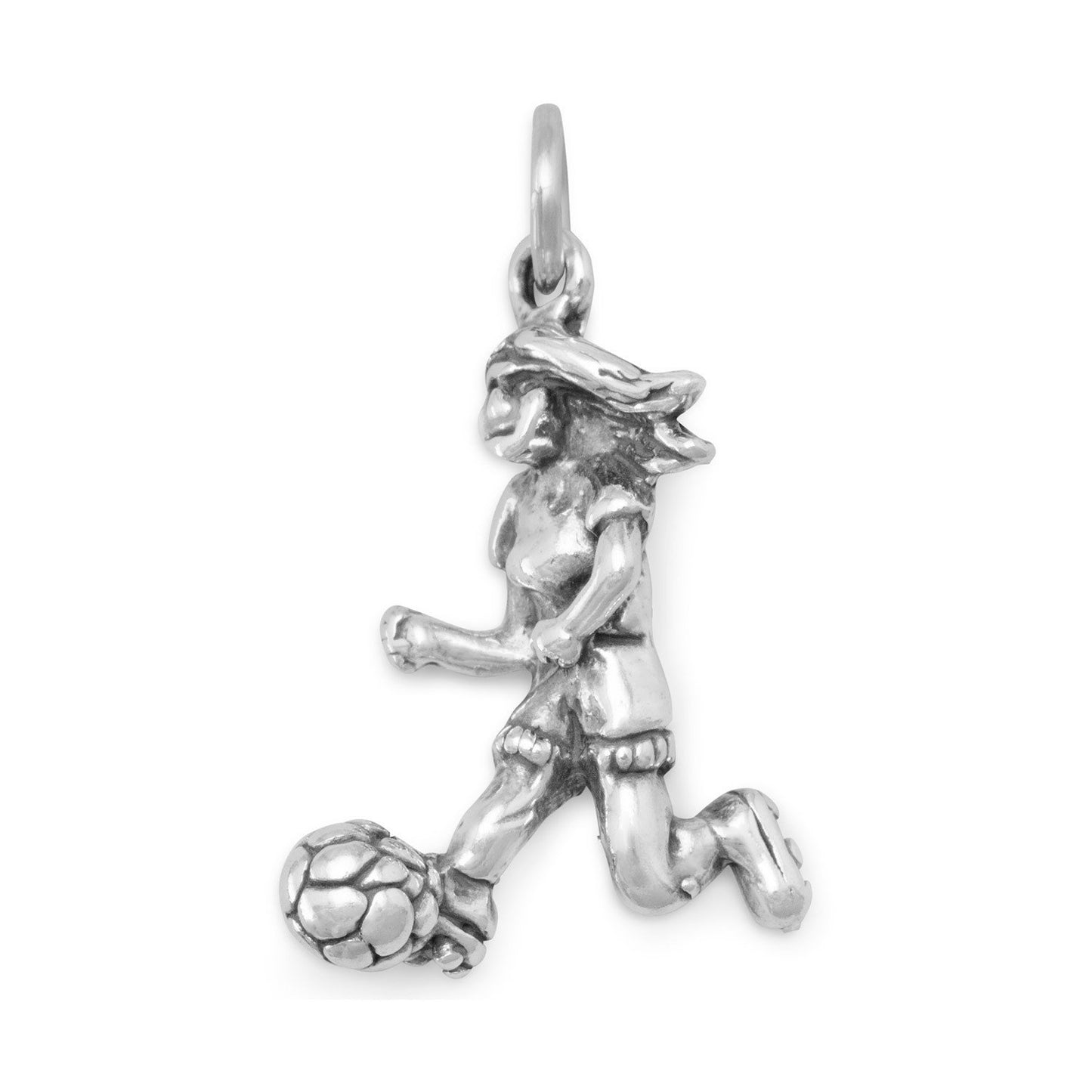 Girl Soccer Player Charm