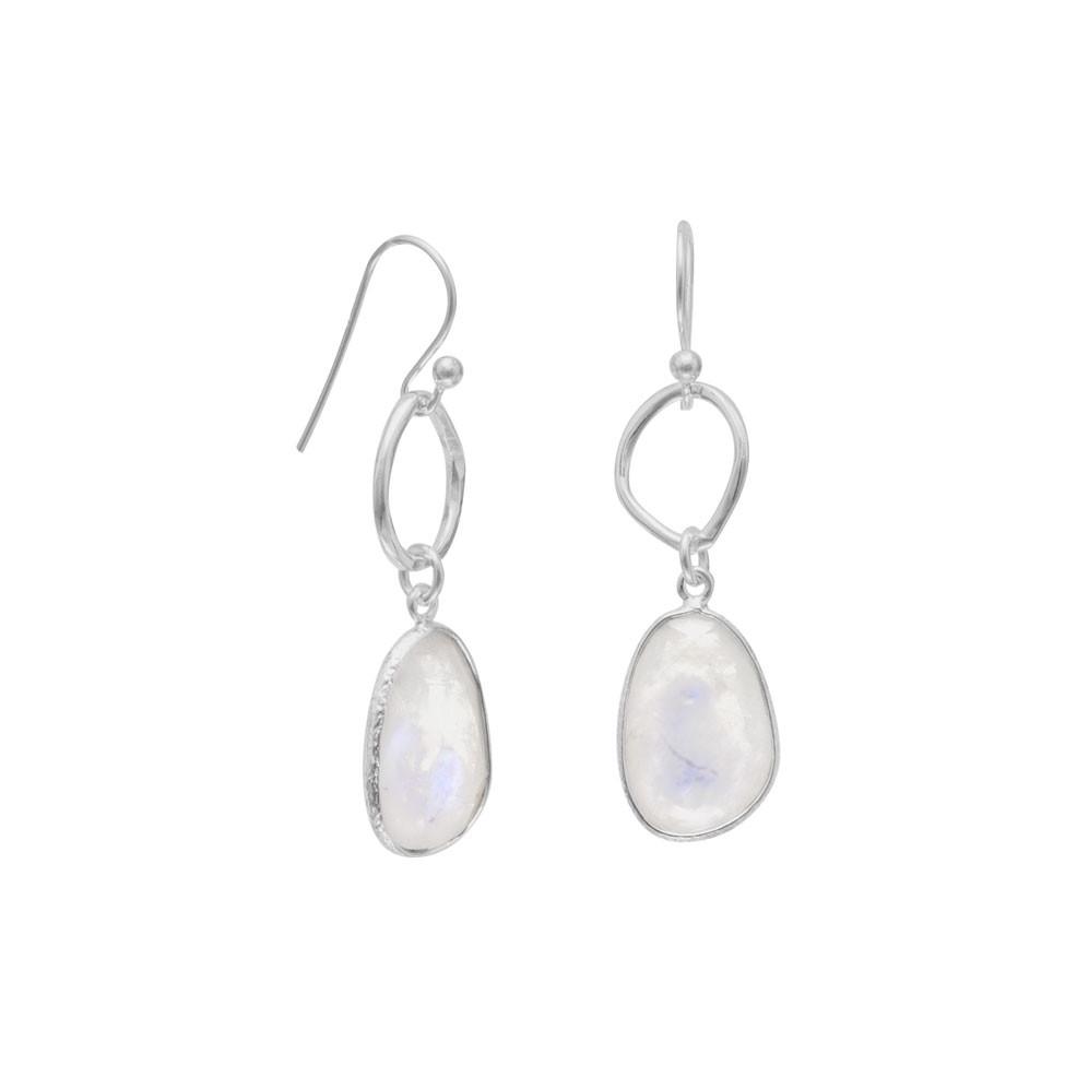 Rainbow Moonstone Drop Earrings