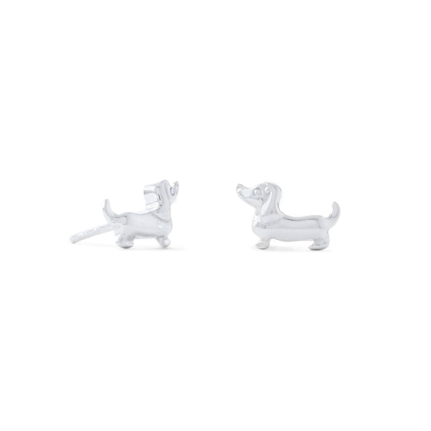 Cute Shiny Dachshund Stud Earrings