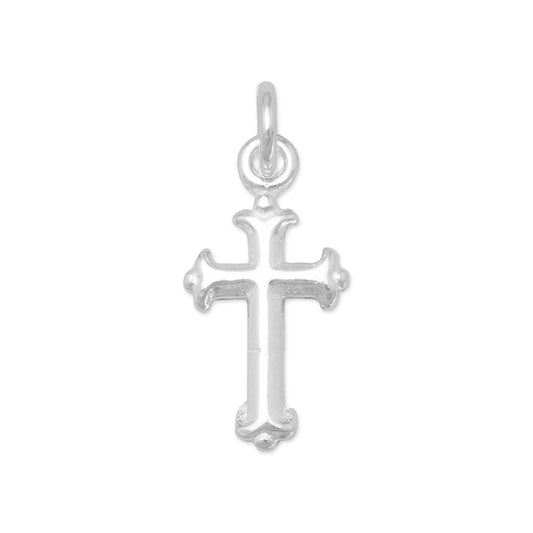 Extra Small Silver Cross Charm