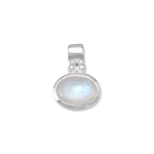 Oval Rainbow Moonstone Pendant