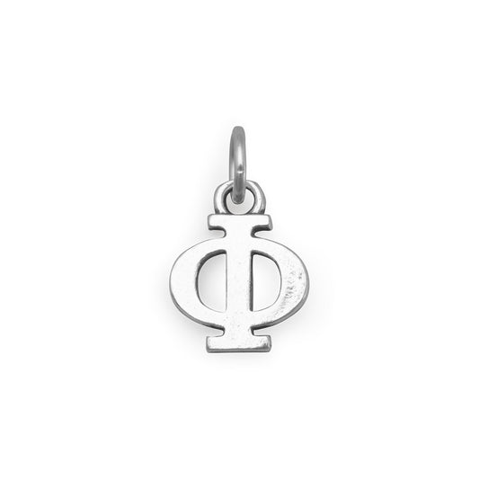 Greek Alphabet Letter Charm - Phi