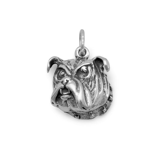 All Bark No Bite! Bulldog Face Charm