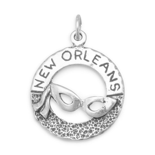 New Orleans with Mardi Gras Mask Charm