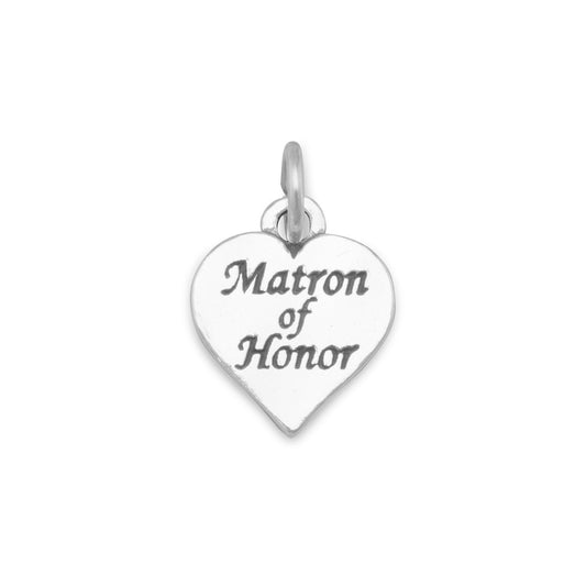 Oxidized Matron of Honor Charm