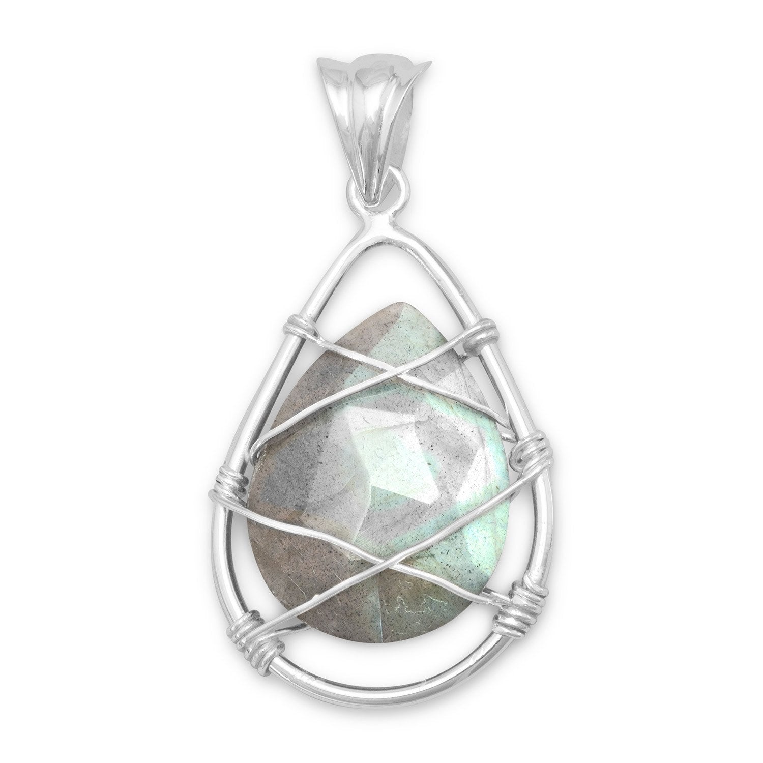 Wire Wrap Labradorite Pendant