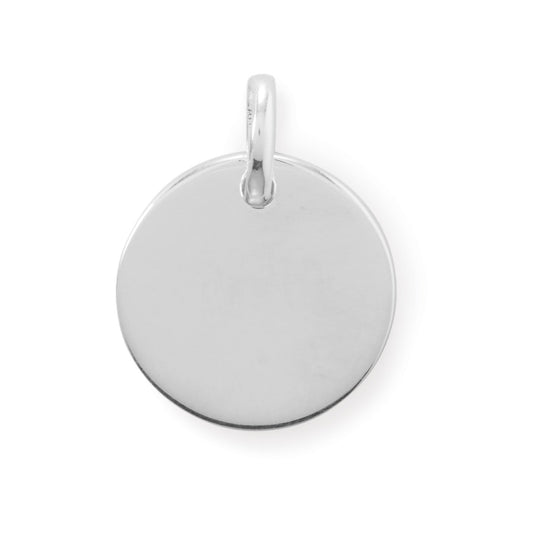 15mm Round Engravable Pendant