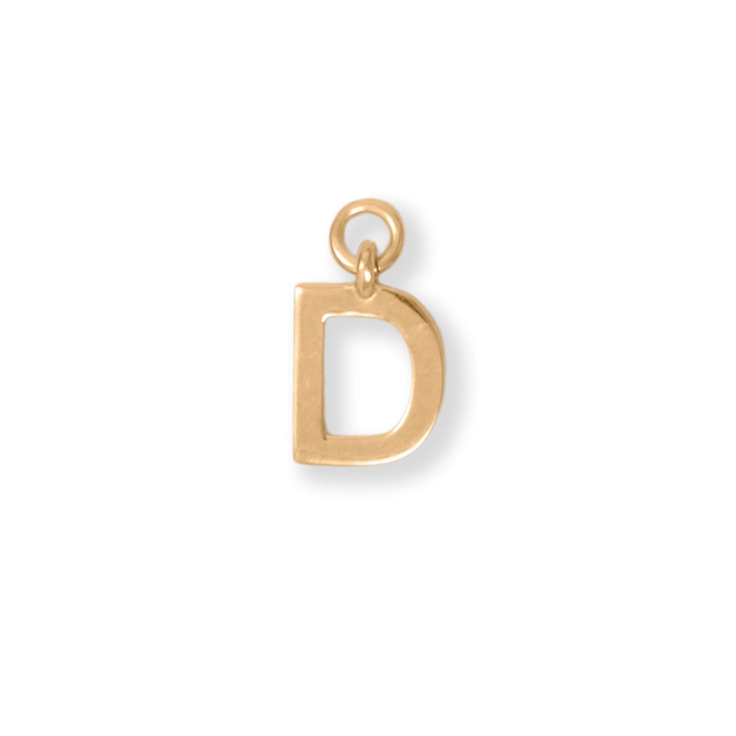 14 Karat Gold Plated Polished "D" Charm