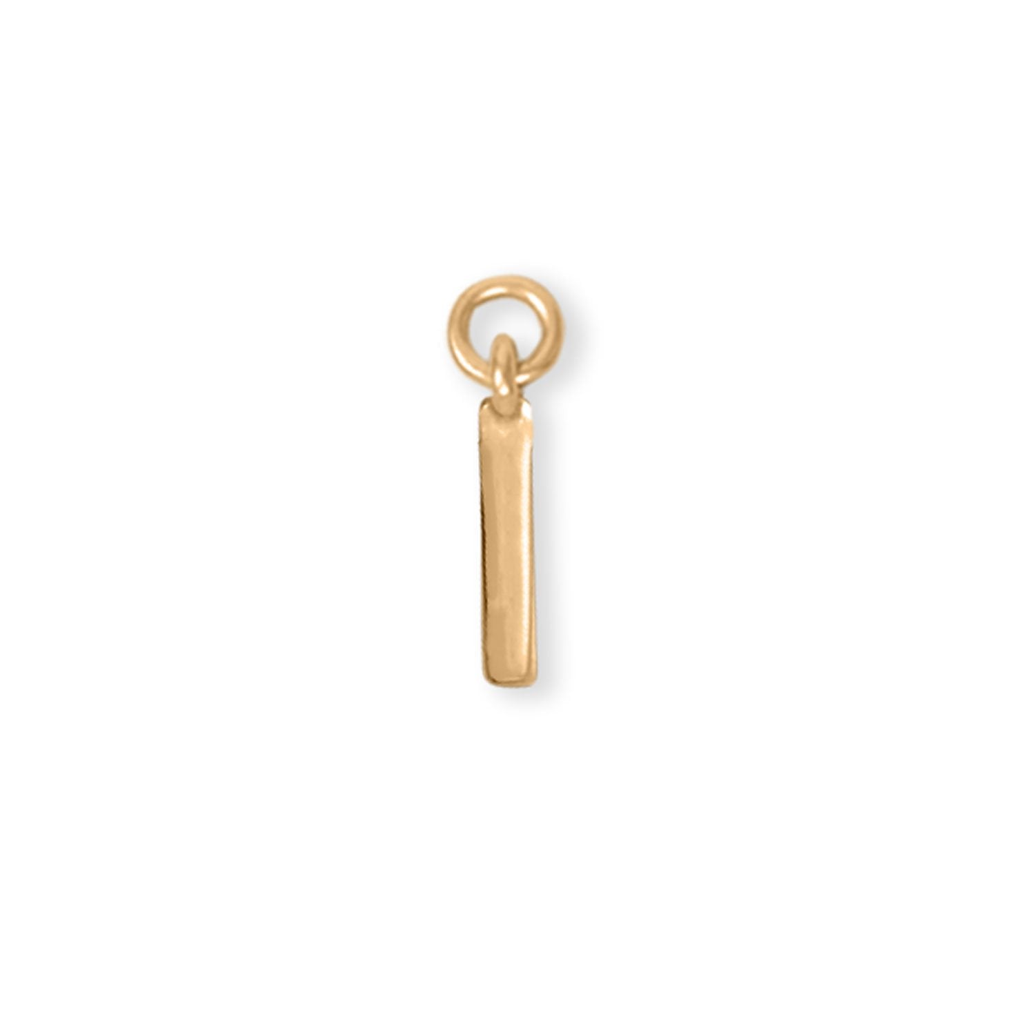 14 Karat Gold Plated Polished "I" Charm