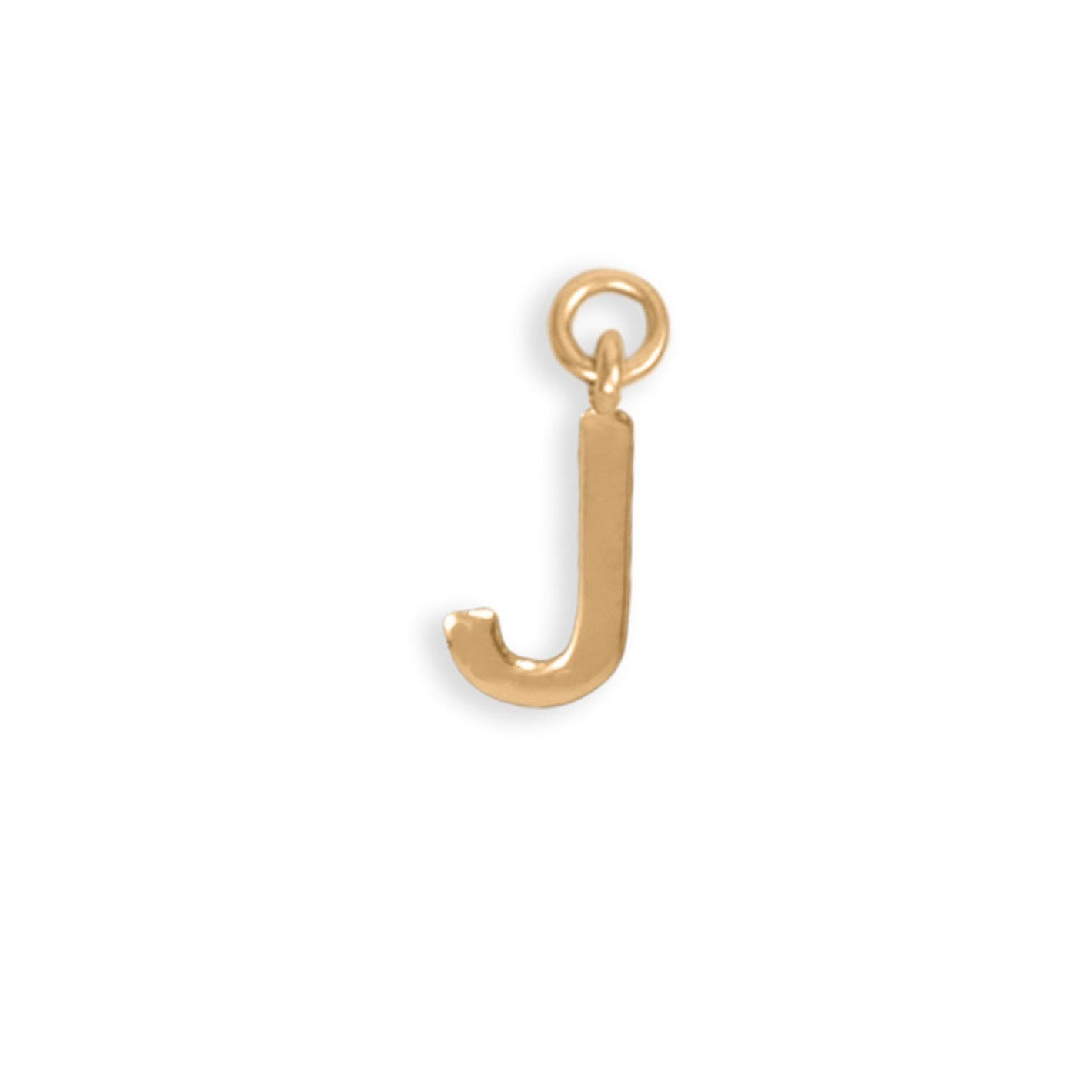 14 Karat Gold Plated Polished "J" Charm