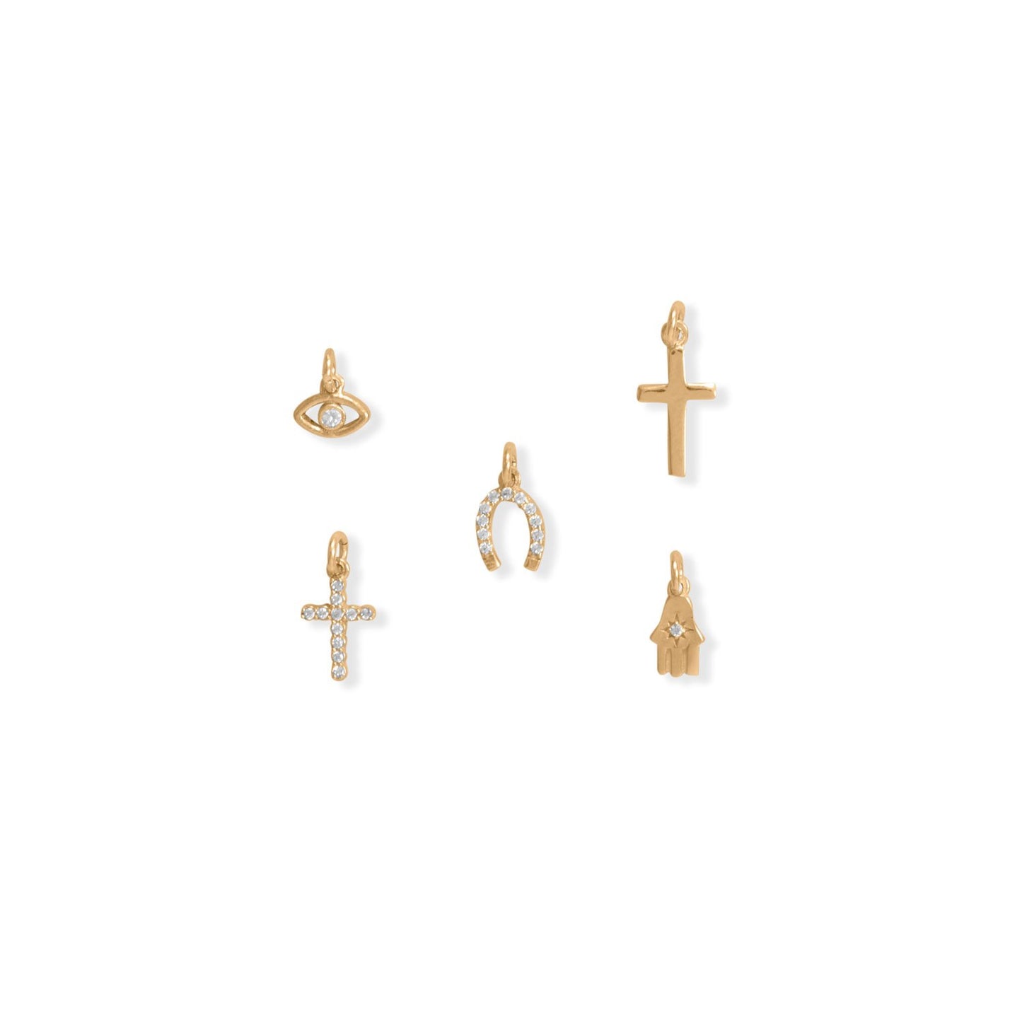 14 Karat Gold Plated "Spirit" Charm Set