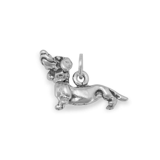 "Dapper Dachshund!" with Movable Head Dog Charm