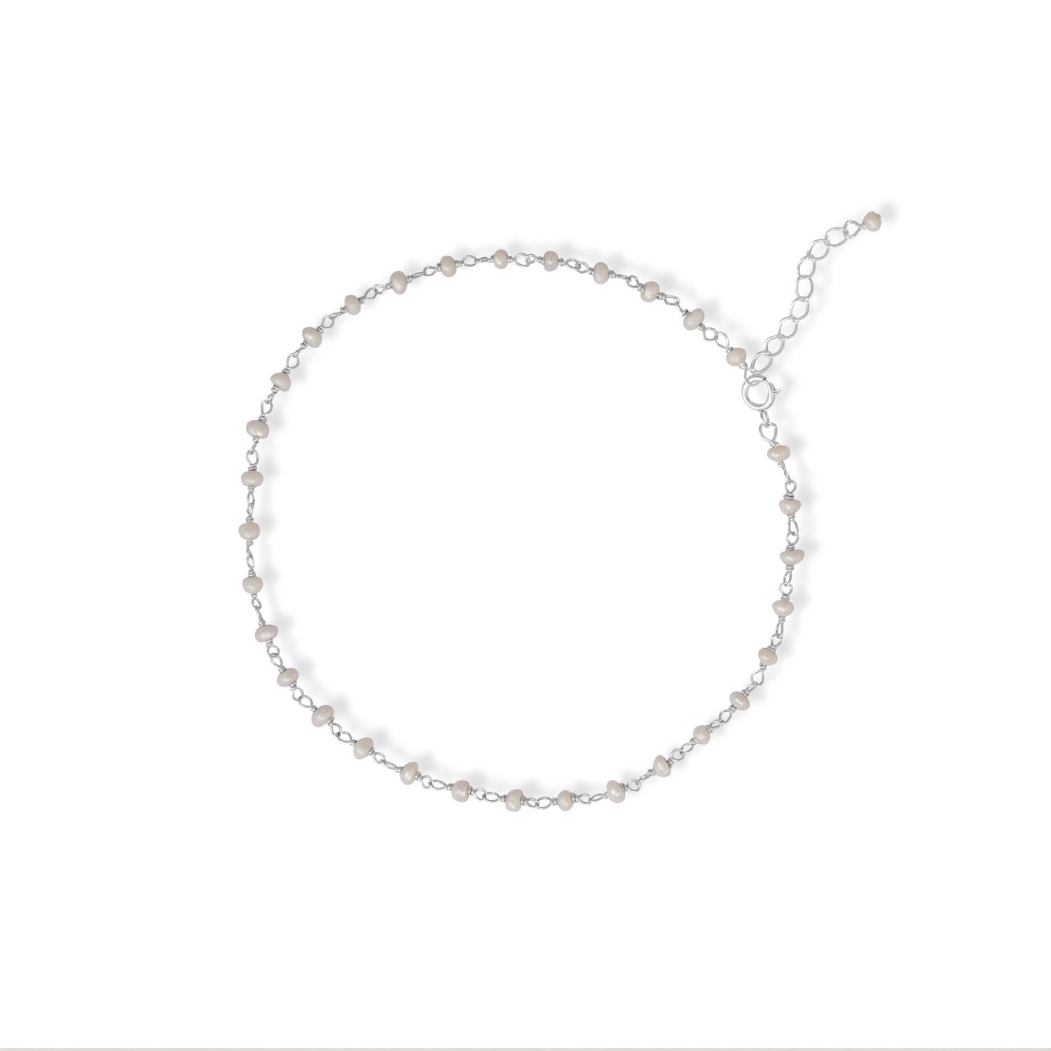 Very Pearl! 9.5" + 1" Pearl Bead Anklet