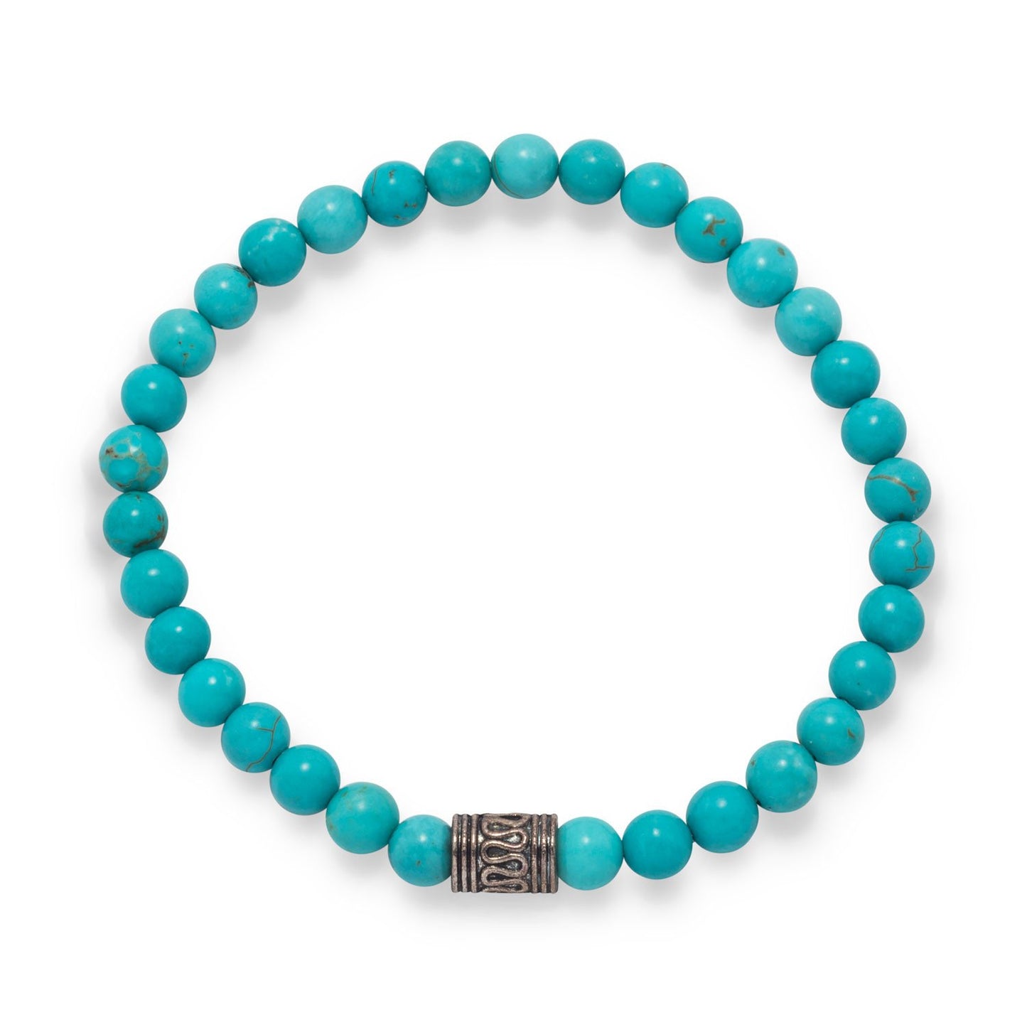 Blue Magnesite Fashion Stretch Bracelet