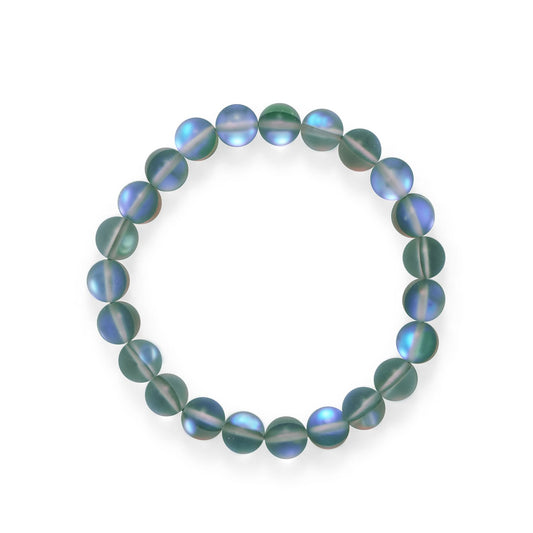 Mermaid At Heart! Grey Iridescent Stretch Bracelet