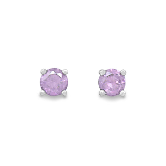 February Birthstone Stud Earrings